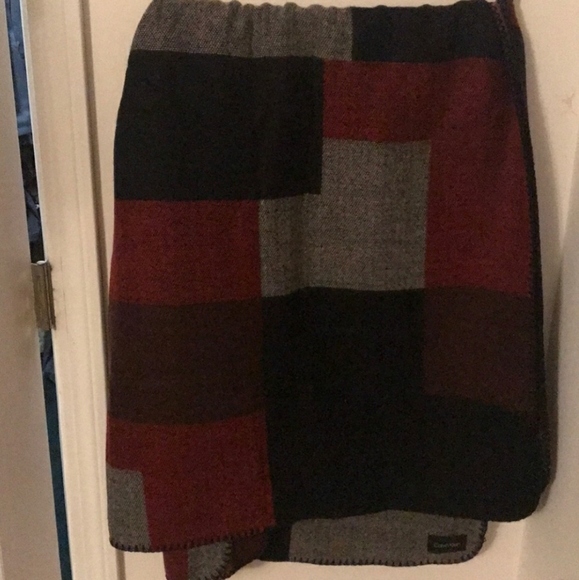 poncho plaid Calvin Klein - Picture 2 of 3
